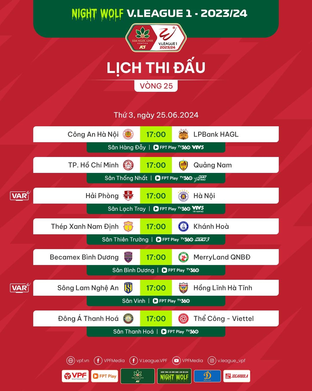 2 trận đấu ở vòng áp chót V-League áp dụng VAR, Lào lại thắng ở giải U16 ĐNÁ