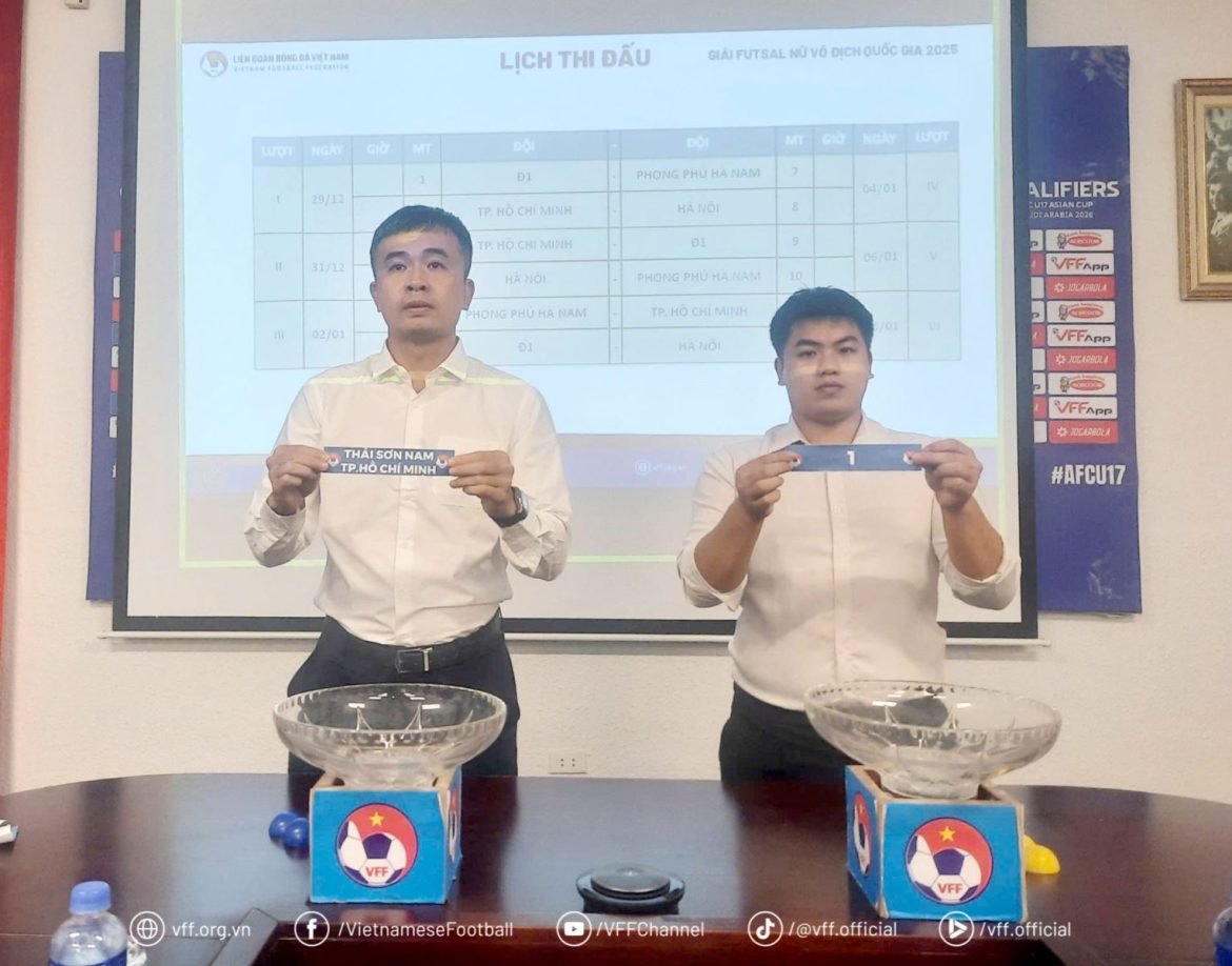 Bốc thăm xếp lịch thi đấu Giải Futsal nữ Vô địch quốc gia 2025