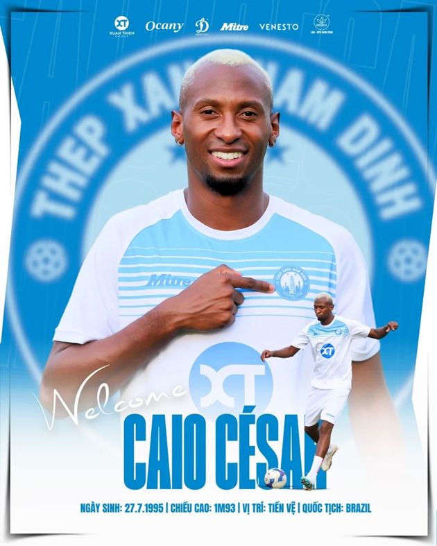 Tân vương V-League chiêu mộ tiền vệ Brazil