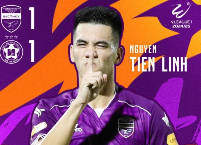 Tiến Linh đánh bại Tiến Dũng, Bình Dương bất phân thắng bại với Đà Nẵng