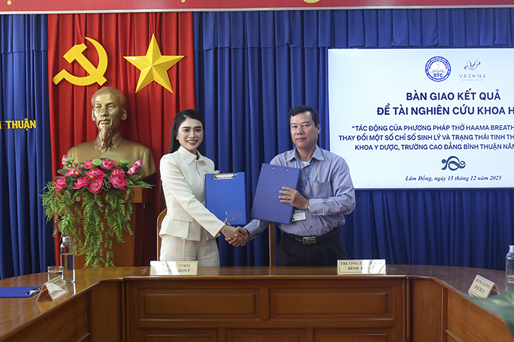 Trường Cao đẳng Bình Thuận bàn giao kết quả nghiên cứu về can thiệp sức khỏe sinh viên