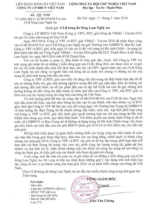 Bung bét sai lầm của trọng tài tại V-League 2016: VPF đang làm “con nợ” khổng lồ