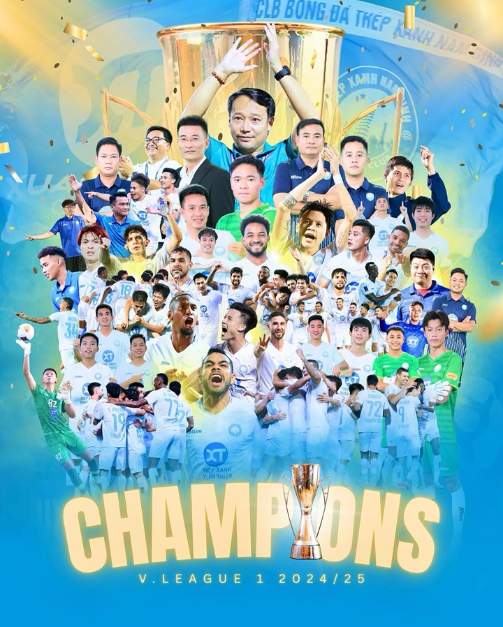 Cục diện V.League sau vòng áp chót: Nam Định vô địch; Đua trụ hạng gay cấn