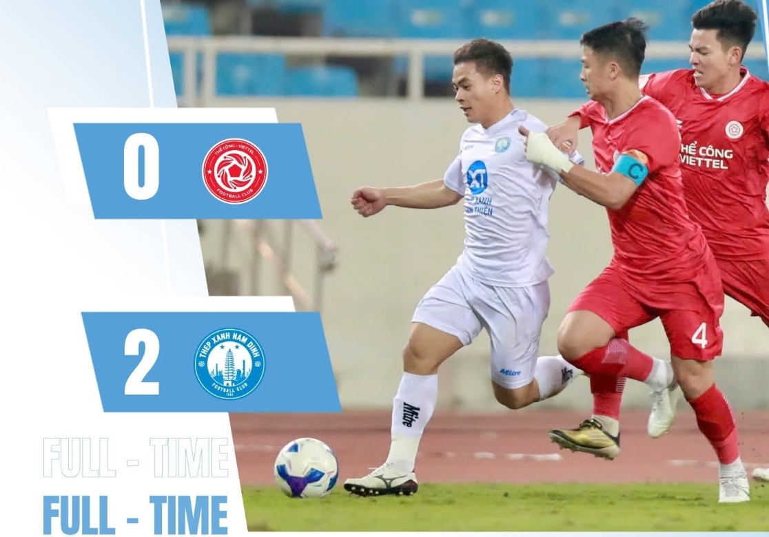 “Kéo sập” Mỹ Đình, Nam Định giữ vững ngôi đầu V-League