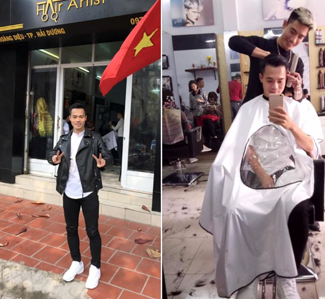 Văn Toàn đổi kiểu tóc đón năm mới 2017